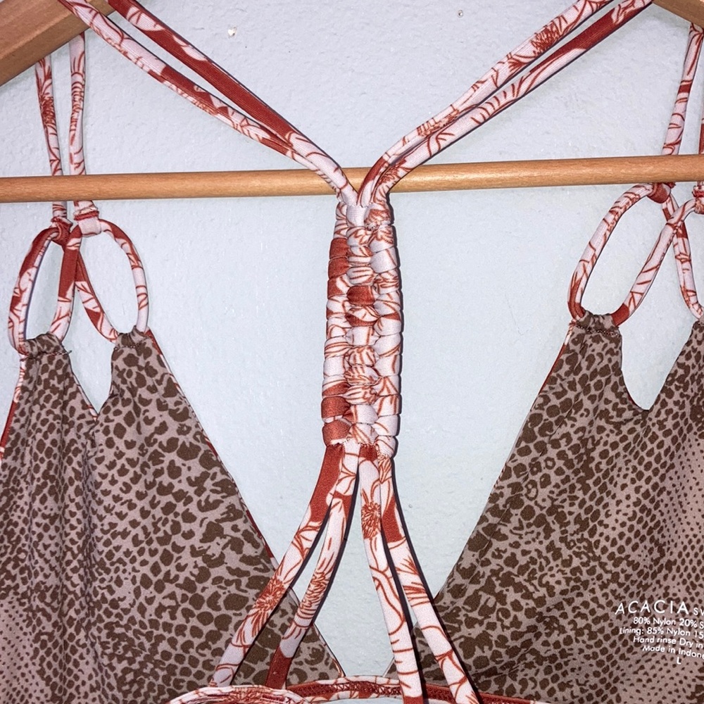 Acacia Magnolia Rust Set Both Sz L Thailand top & Ho’okipa bottom - Picture 5 of 9